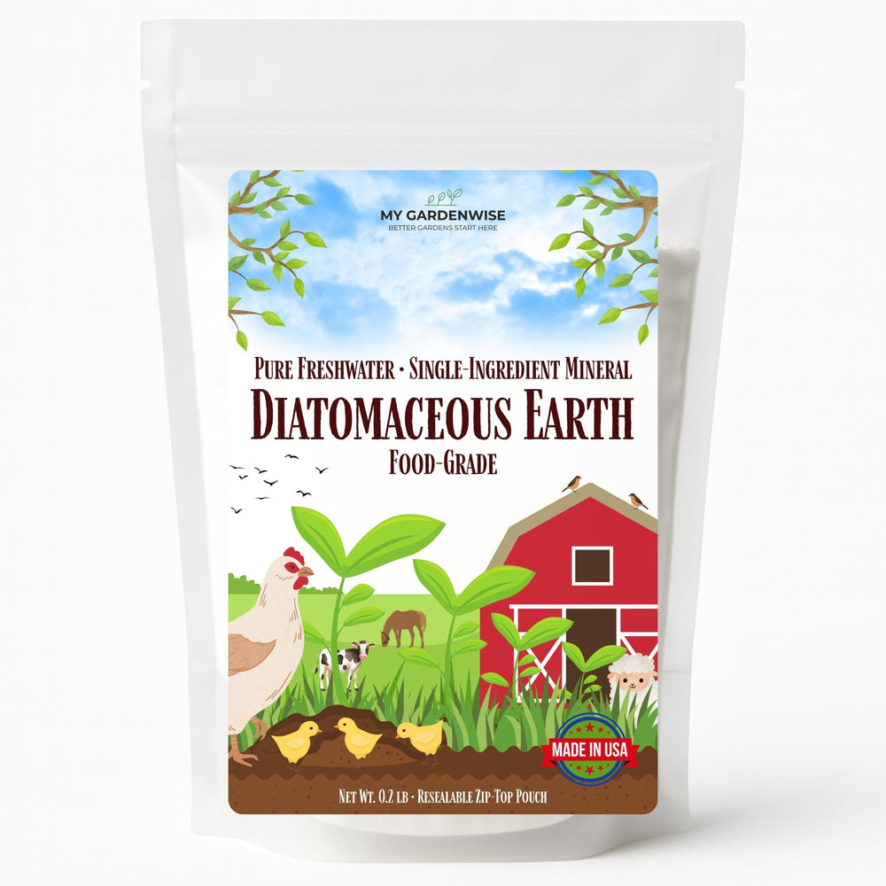 GARDENWISE Diatomaceous Earth Food Grade Powder front view in resealable pouch
