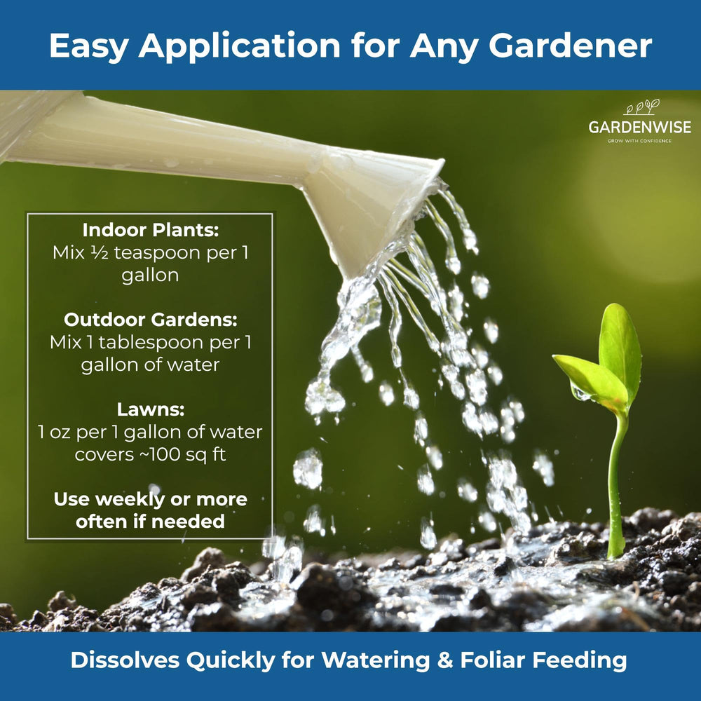 GARDENWISE fertilizer bag with safety instructions