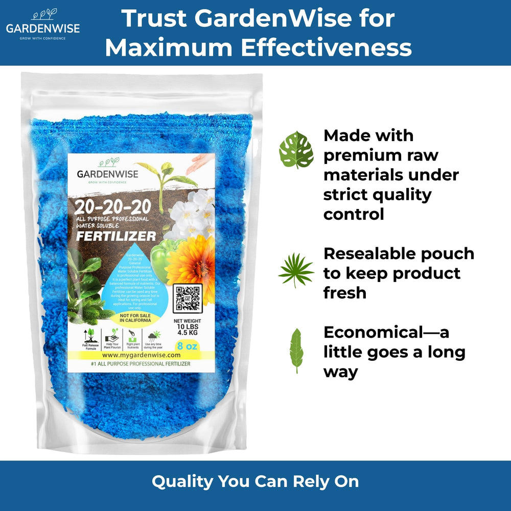 GARDENWISE fertilizer in use on indoor plants