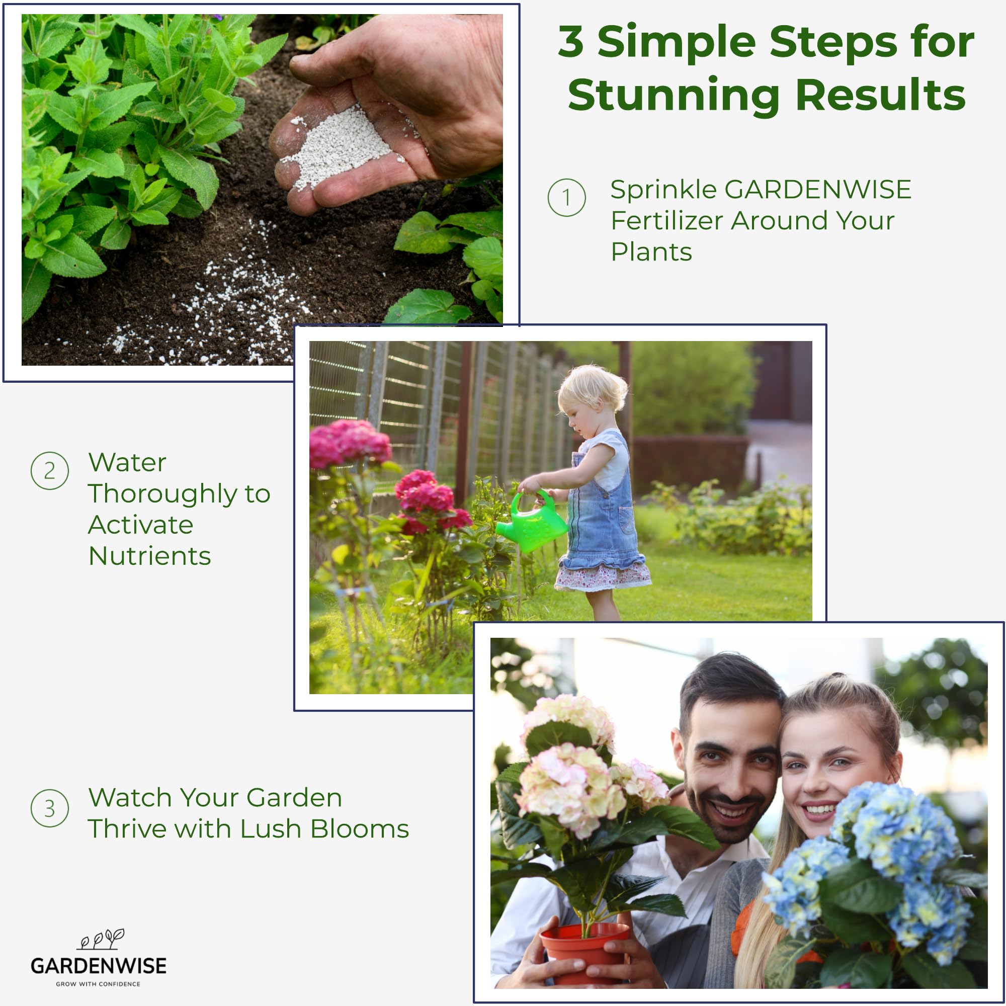 GARDENWISE Fertilizer used in a garden setting