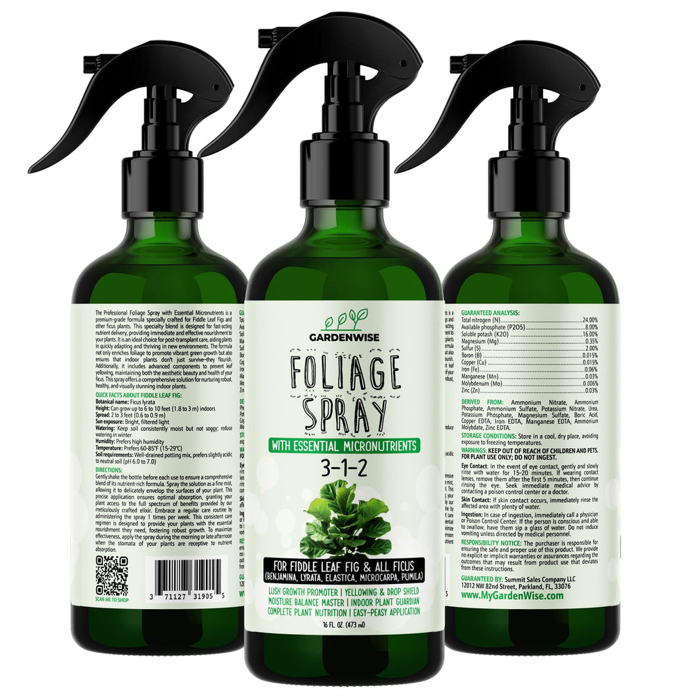 GARDENWISE Fiddle Leaf Fig Foliar Spray 8 OZ close-up of nozzle
