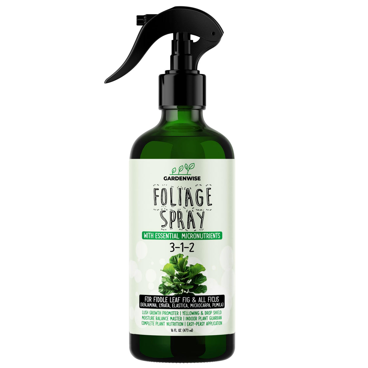 GARDENWISE Fiddle Leaf Fig Foliar Spray 8 OZ front view
