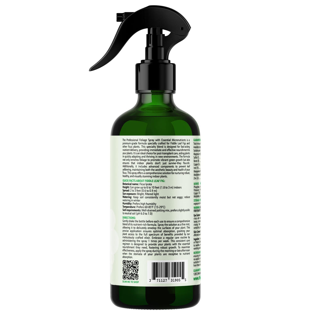 GARDENWISE Fiddle Leaf Fig Foliar Spray 8 OZ side view