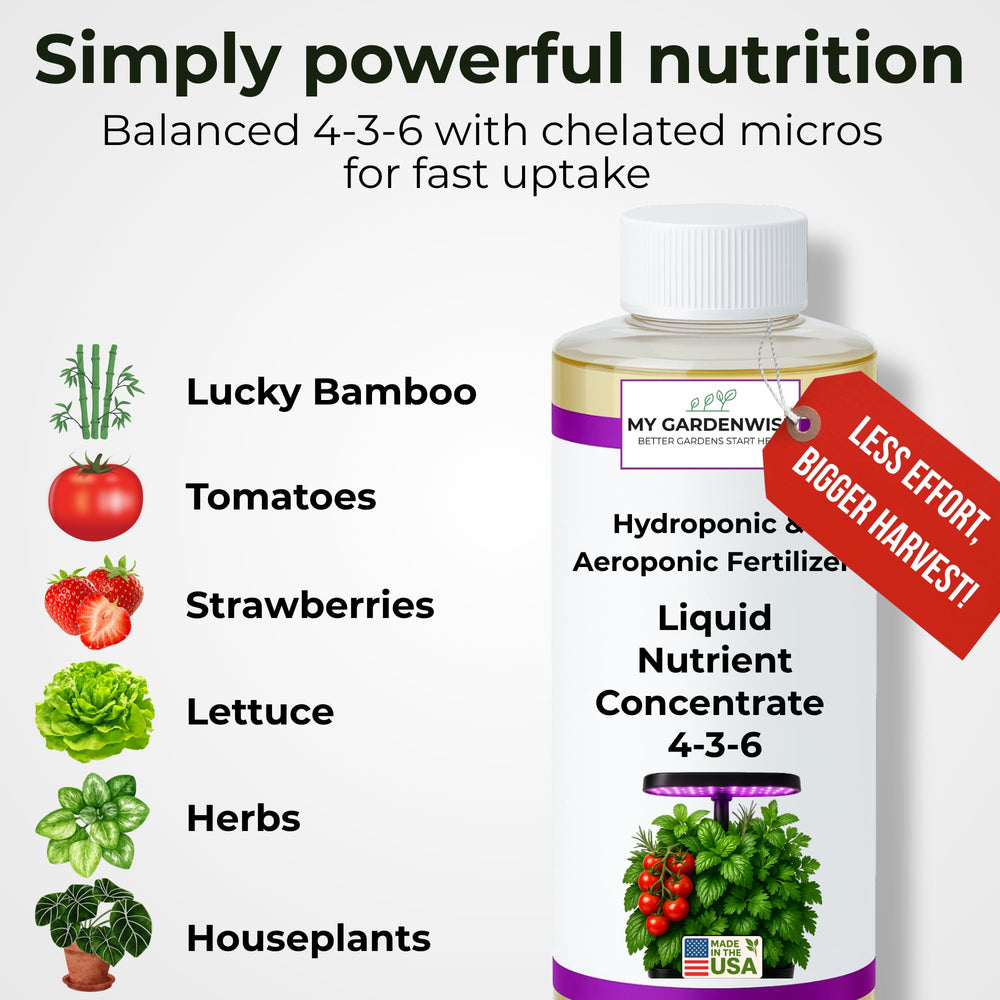 GARDENWISE Liquid Plant Food 8 oz bottle side view