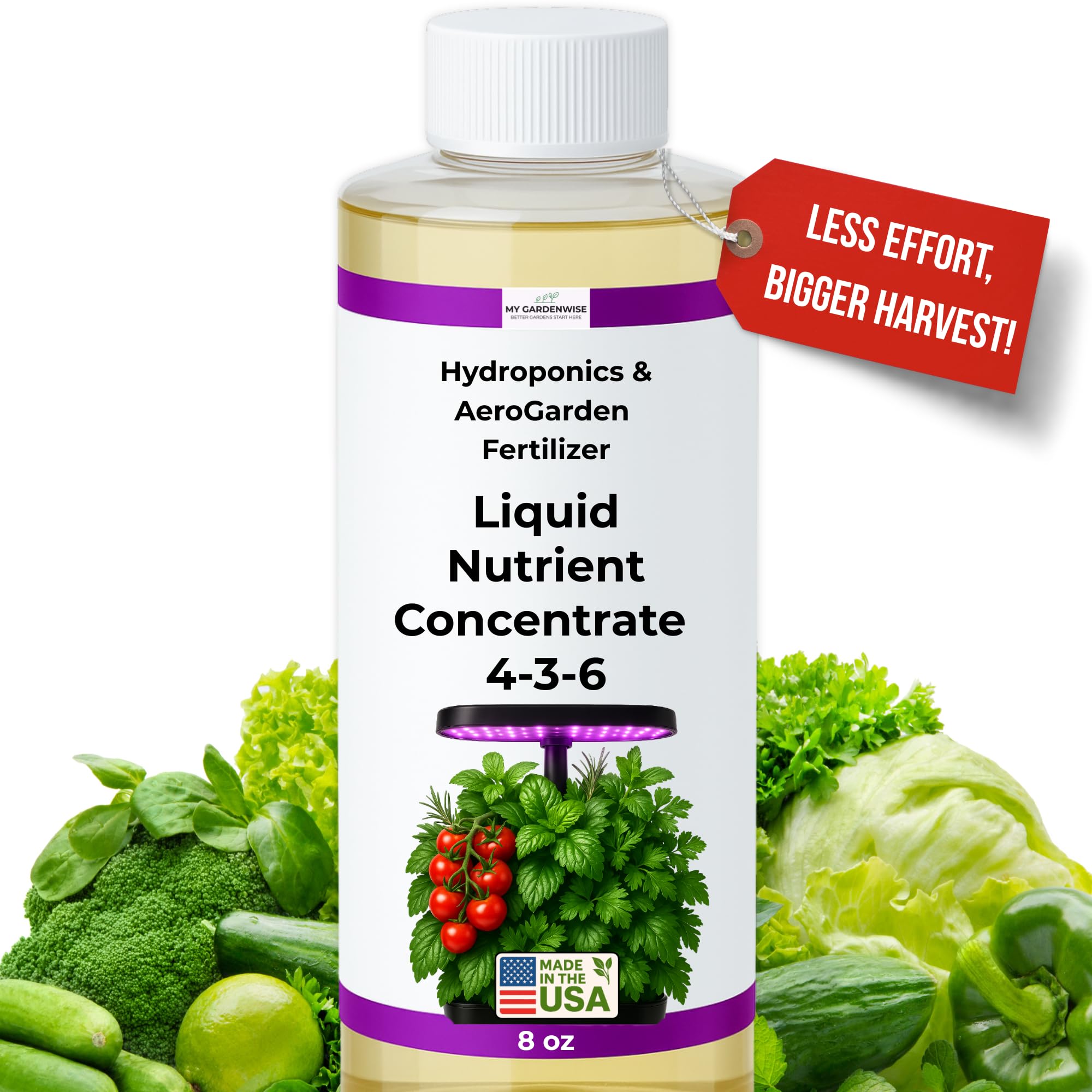 GARDENWISE Liquid Plant Food packaging with safety cap