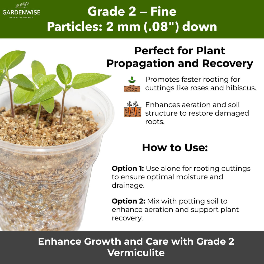 GARDENWISE Organic Fine Vermiculite in a container with plants