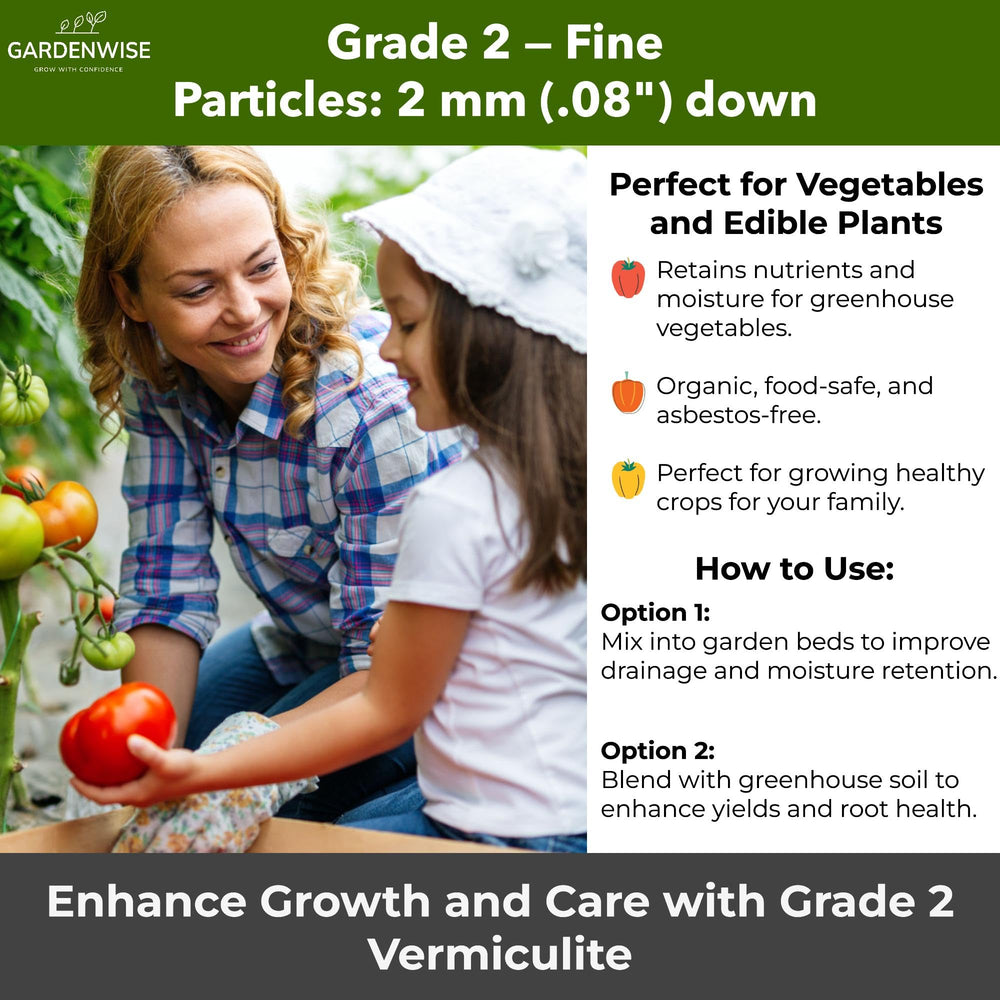 GARDENWISE Organic Fine Vermiculite showcasing particle size