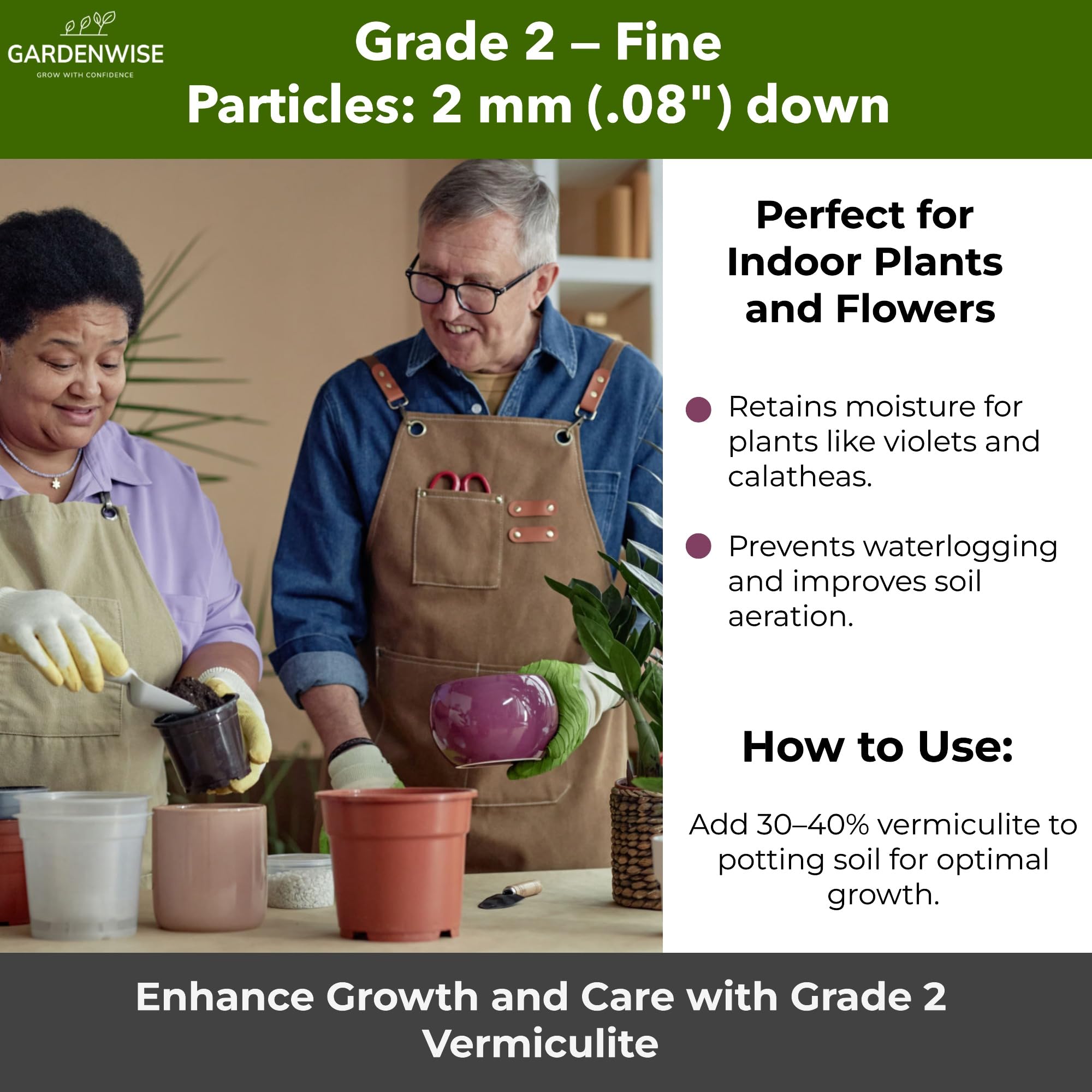 GARDENWISE Organic Fine Vermiculite with mushrooms growing