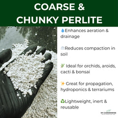 GARDENWISE perlite displayed in a gardening setup