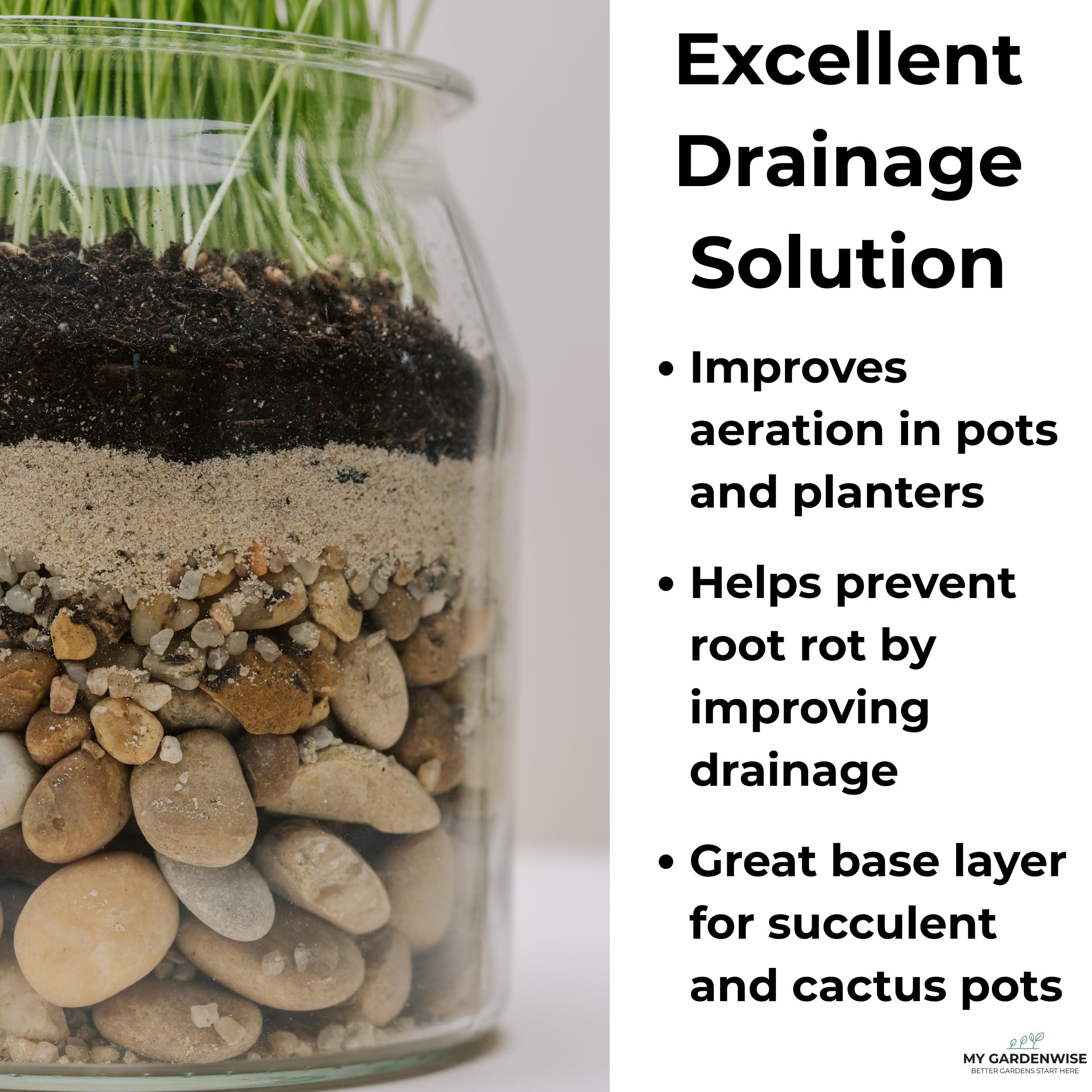 GARDENWISE sand used in a decorative indoor garden