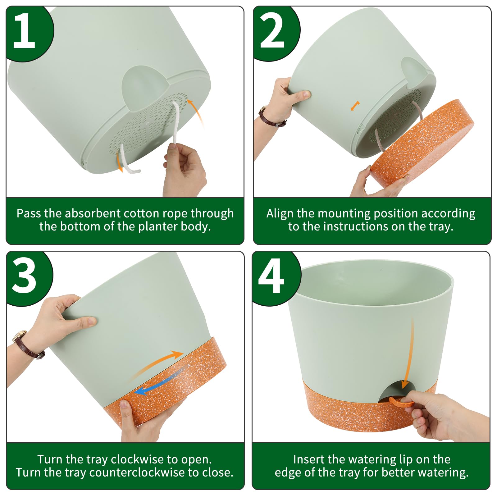 GARDIFE 12 inch self-watering pot with saucer included