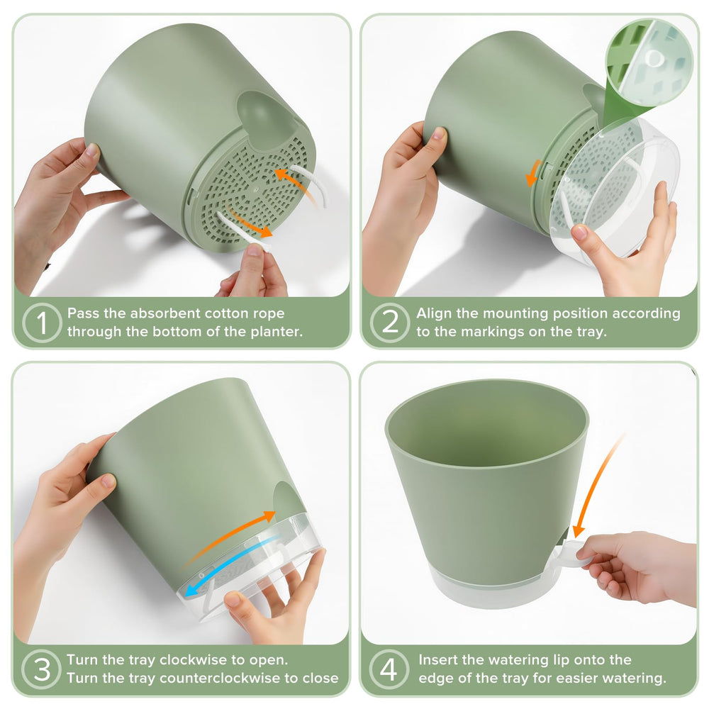 GARDIFE 7-inch self watering pot for house plants
