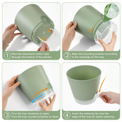 GARDIFE 7-inch self watering pot for house plants