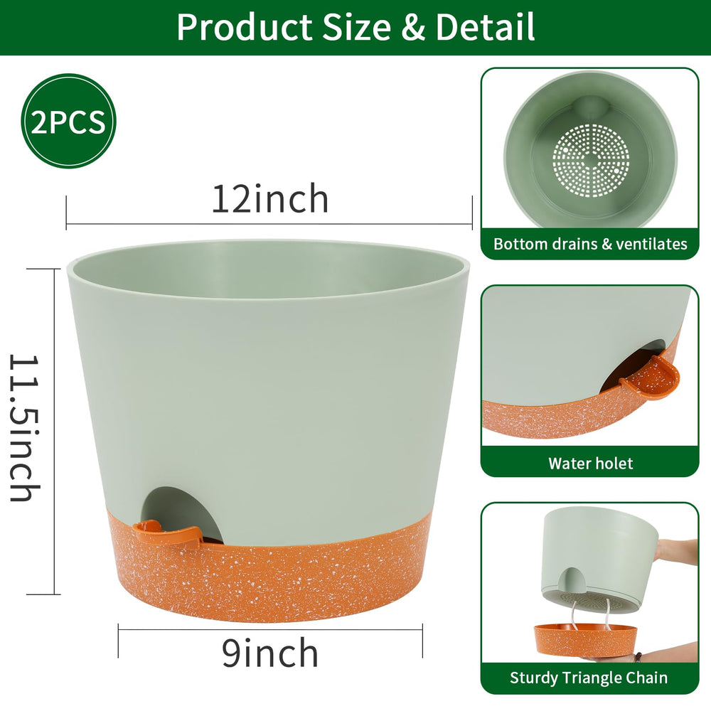 GARDIFE plant pot showcasing drainage holes and watering lip