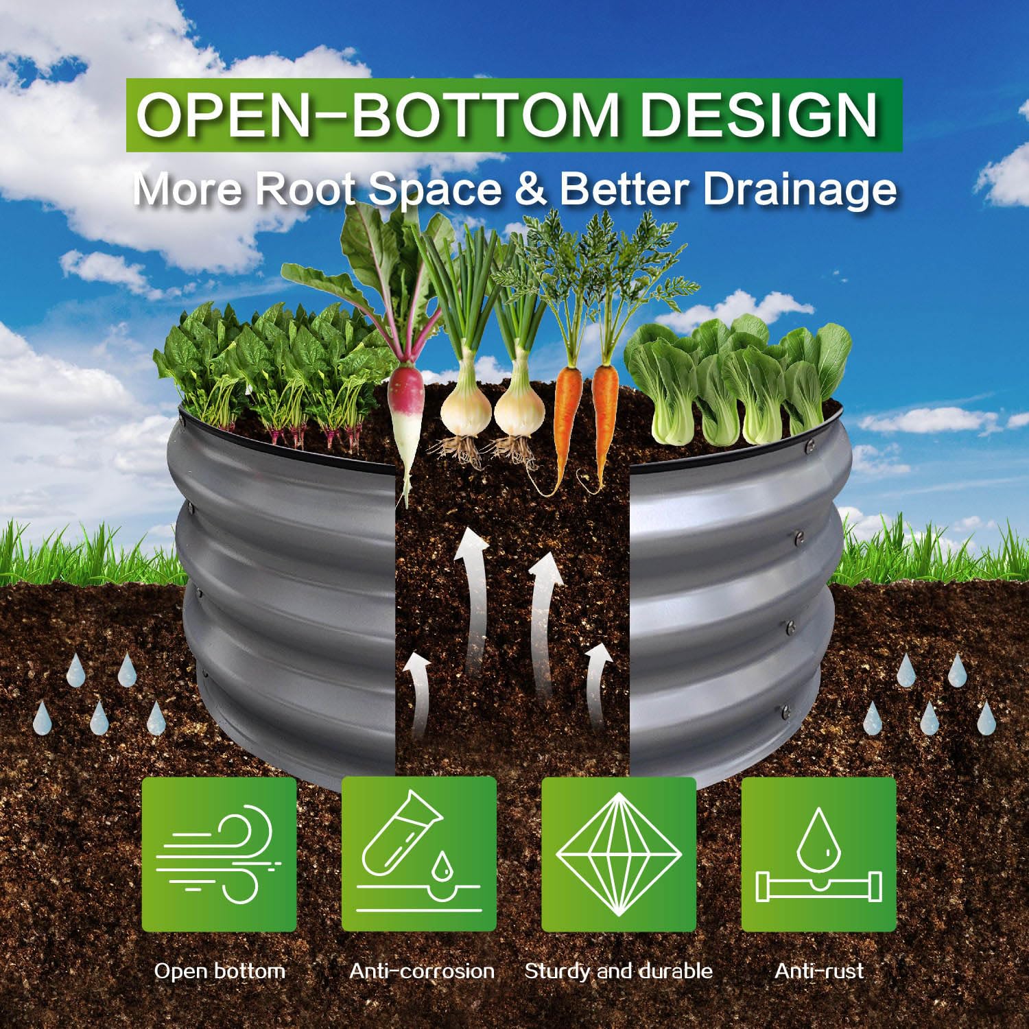 GARDMAX raised garden bed assembled in a garden