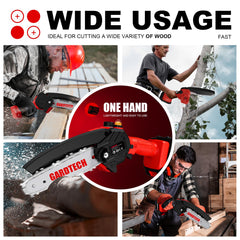 Gardtech Mini Chainsaw with charger and batteries