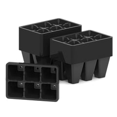 Gardzen 120 pack seed starter trays black front view