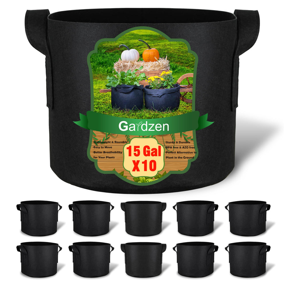 Gardzen 15 Gallon Grow Bags pack front view
