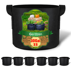 Gardzen 30 Gallon Grow Bag front view with sturdy handles