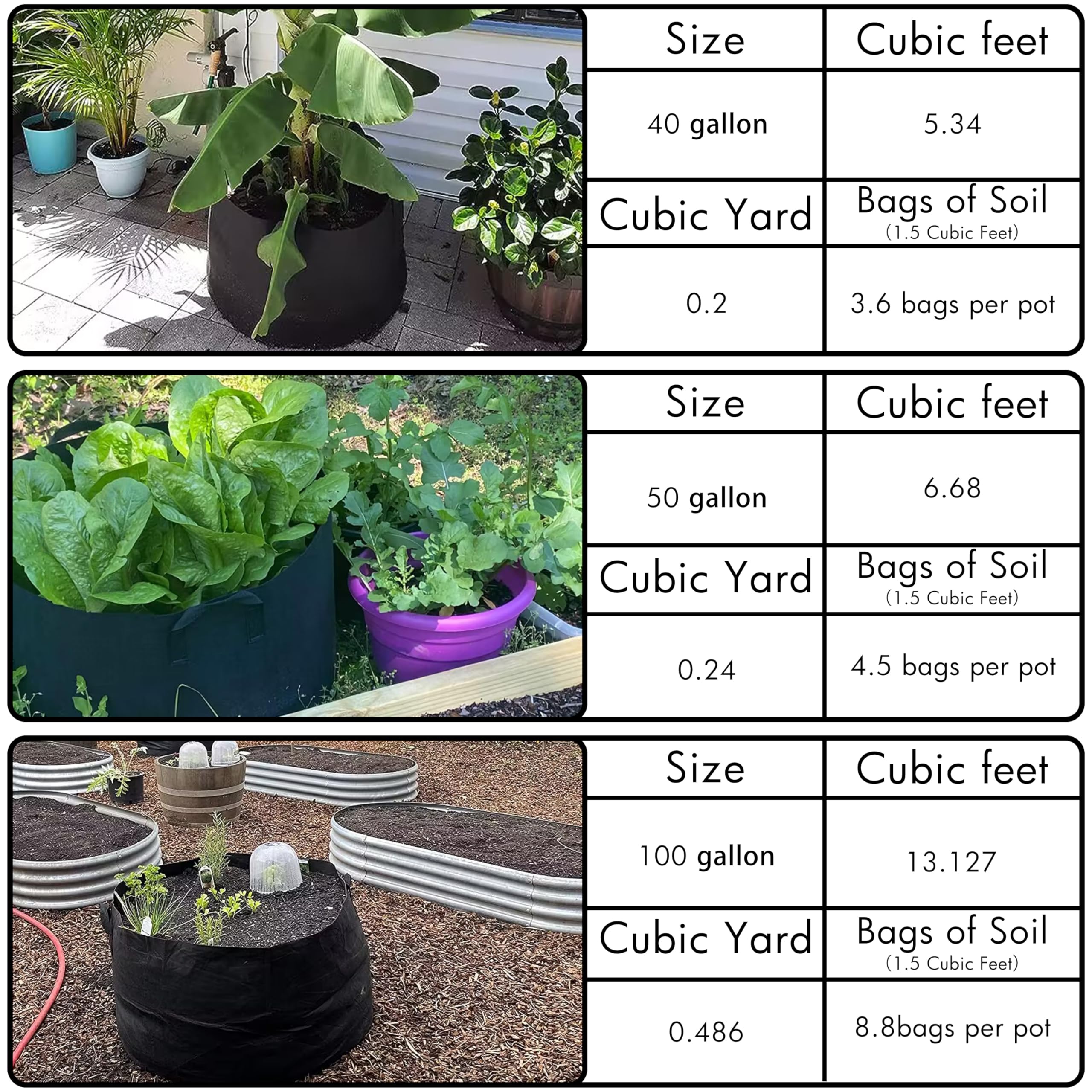 Gardzen 40 Gallon Grow Bag side view showing fabric material