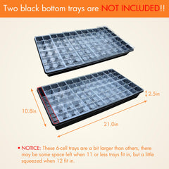 Gardzen 6-cell tray filled with soil for planting