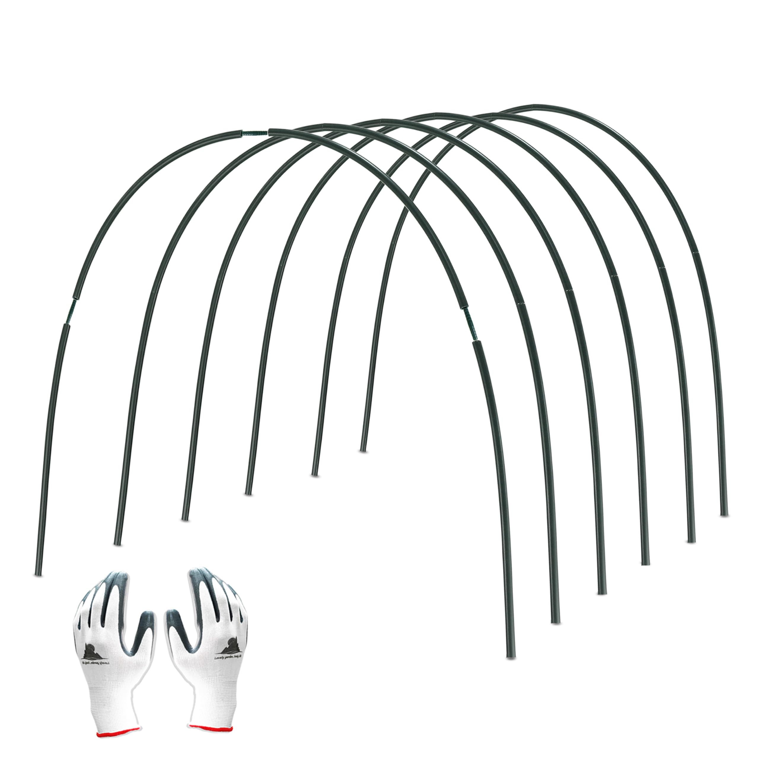 Gardzen Garden Hoops 17-inch green hoops pack