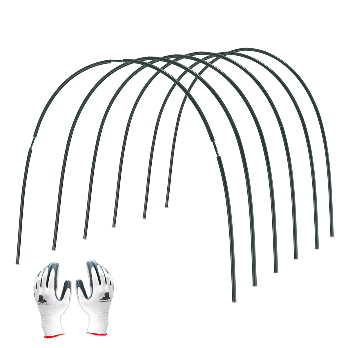 Gardzen Garden Hoops 17-inch green hoops pack