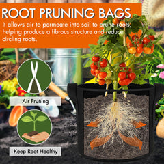 Gardzen Grow Bags stacked for storage