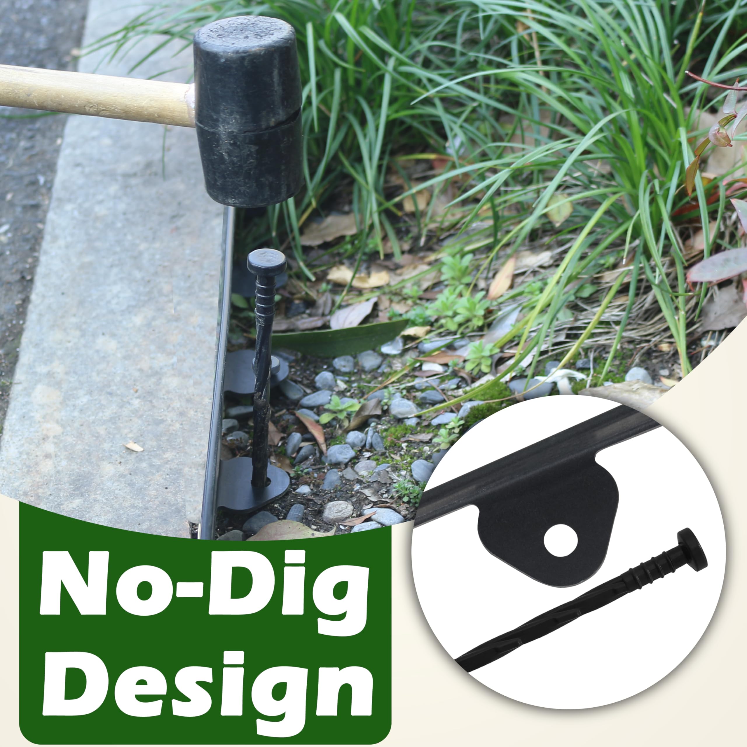 Gardzen Landscape Edging cut to fit unique garden layout