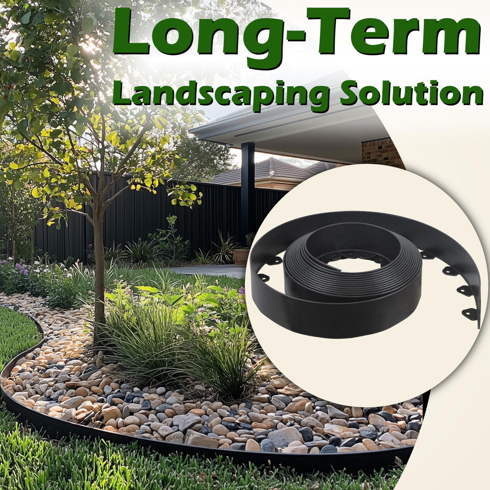 Gardzen Landscape Edging installed along a flower bed