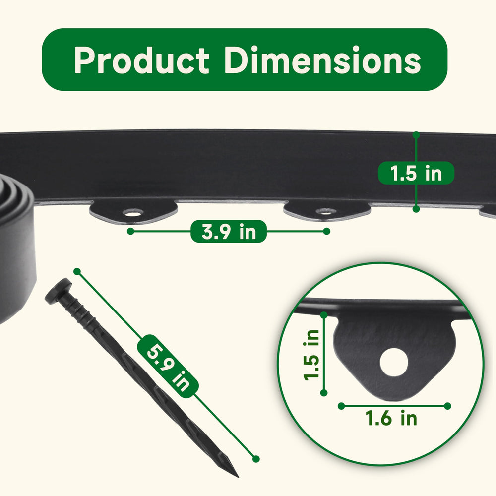 Gardzen Landscape Edging Kit cut to fit unique garden layout