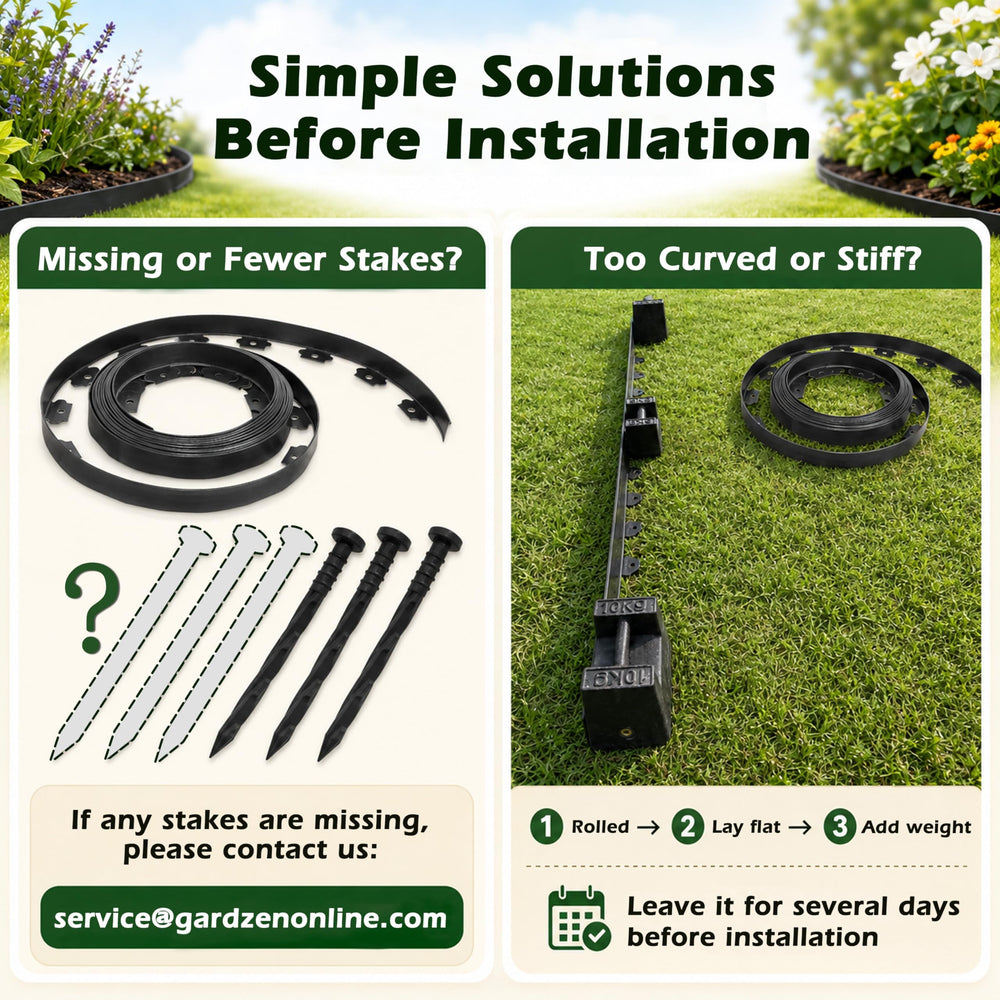 Gardzen Landscape Edging Kit demonstrating no-dig design
