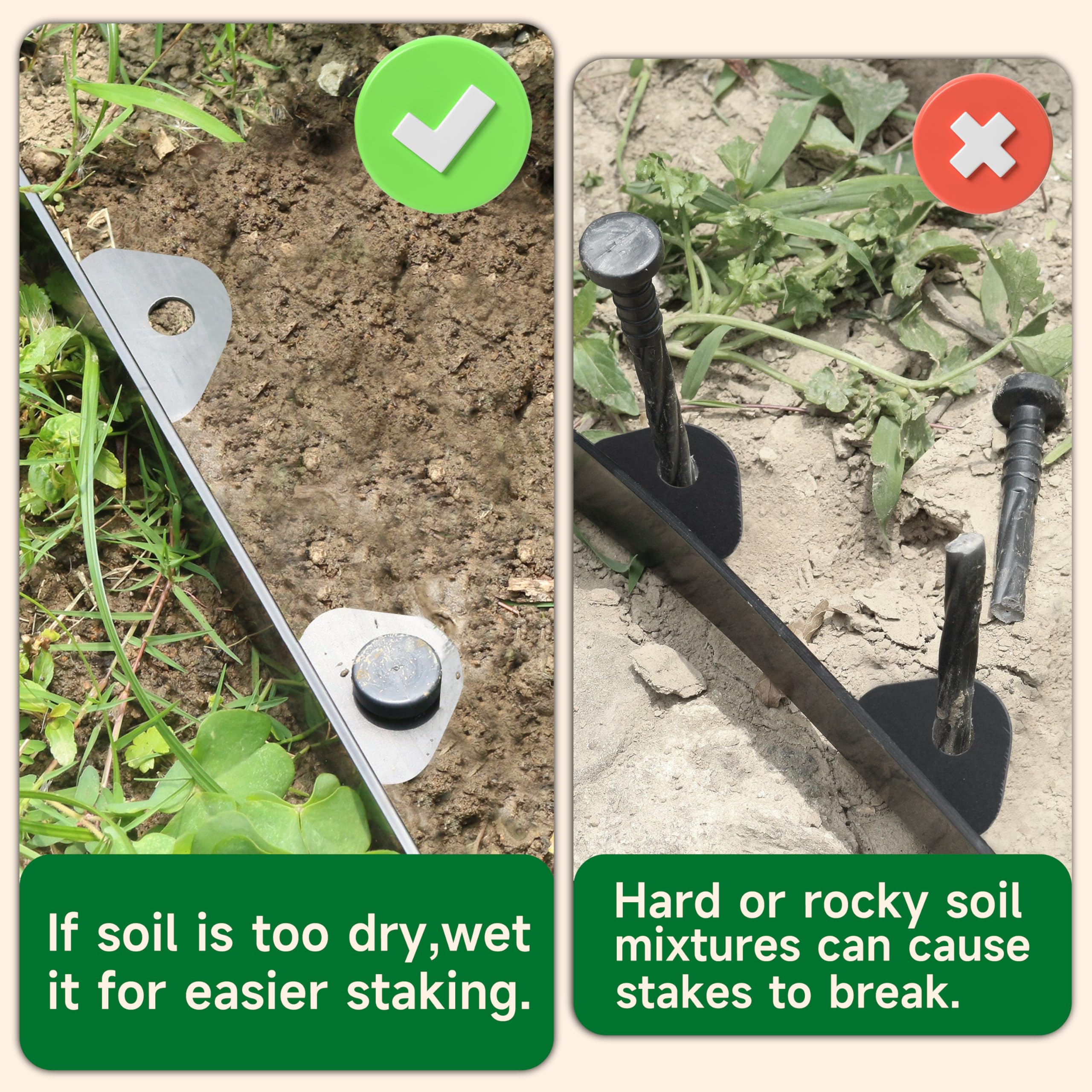 Gardzen Landscape Edging Kit with mulch and pebbles