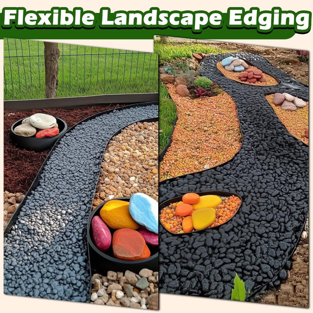 Gardzen Landscape Edging showing no-dig installation spikes