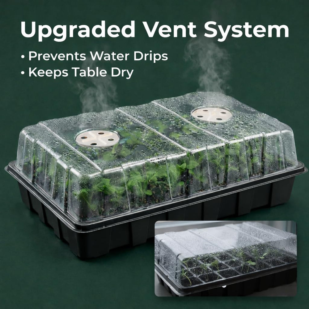 Gardzen seed starter tray base and dome in clear view