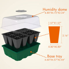 Gardzen seed starter tray with adjustable humidity dome