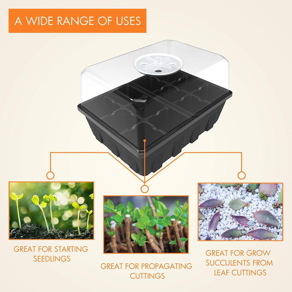 Gardzen Seed Starter Tray with seedlings growing