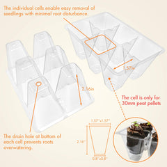 Gardzen seed starting tray showing drainage holes