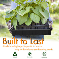 Gardzen seed trays stacked for easy storage
