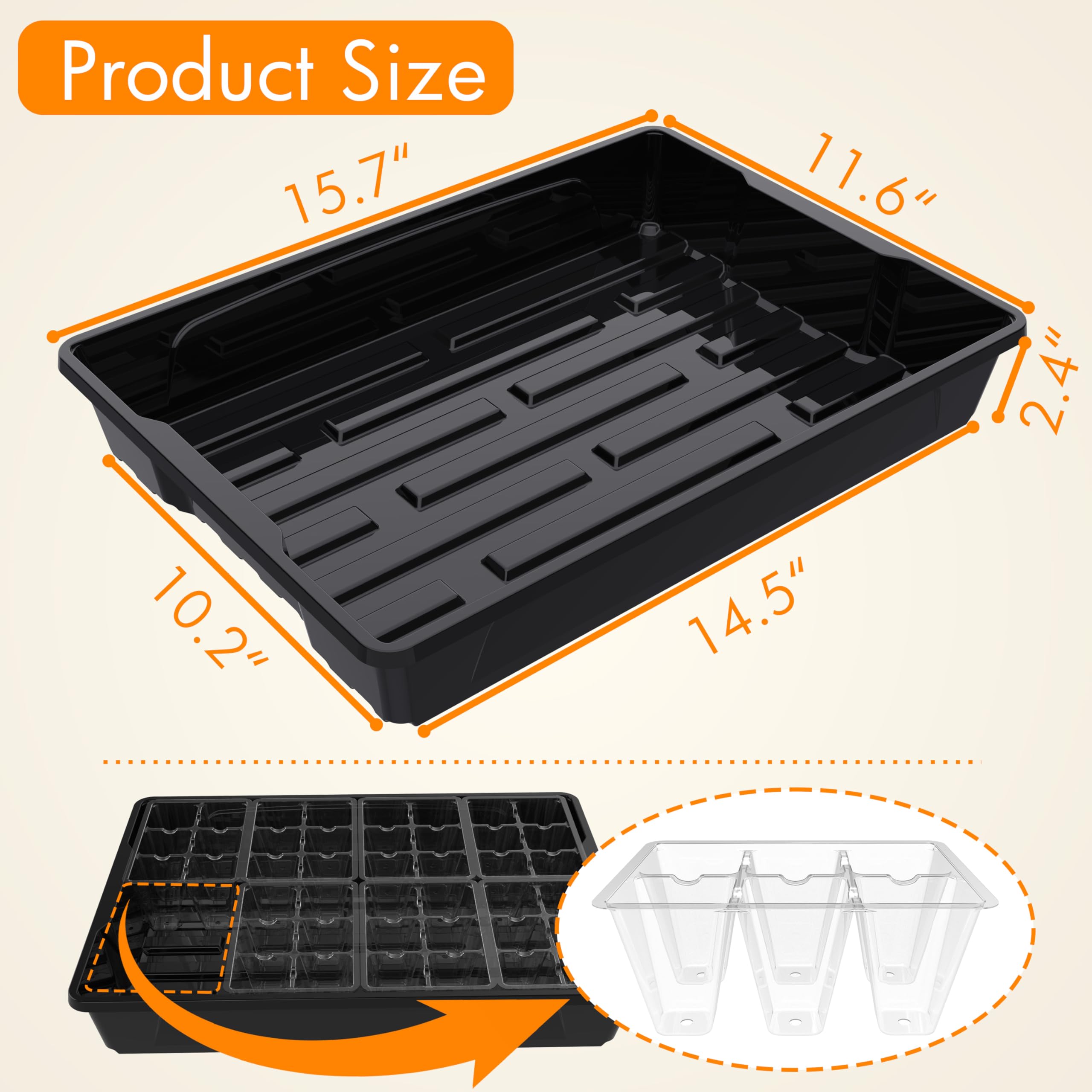 Gardzen seed trays stacked for storage