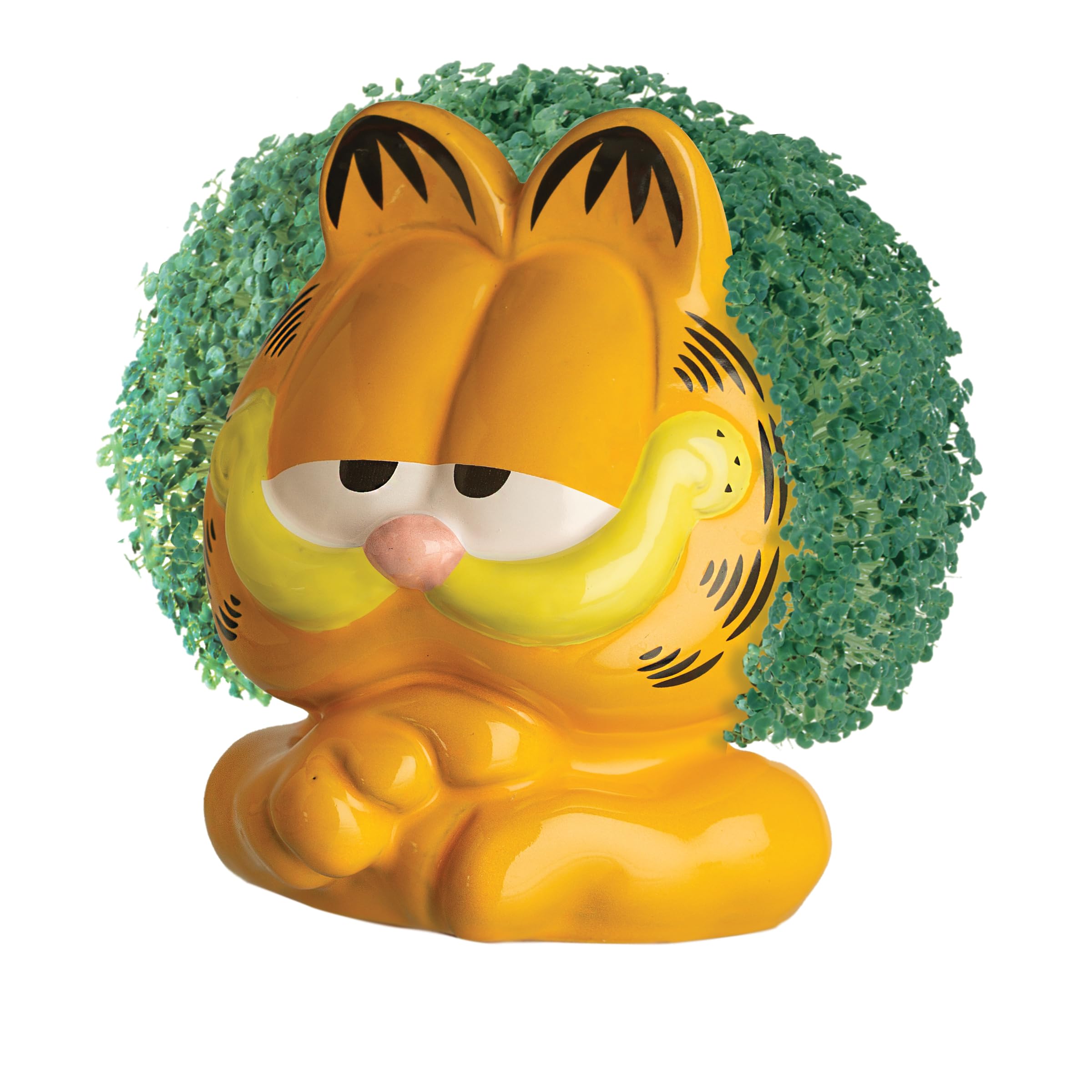 Garfield Chia planter displayed in a cheerful home setting