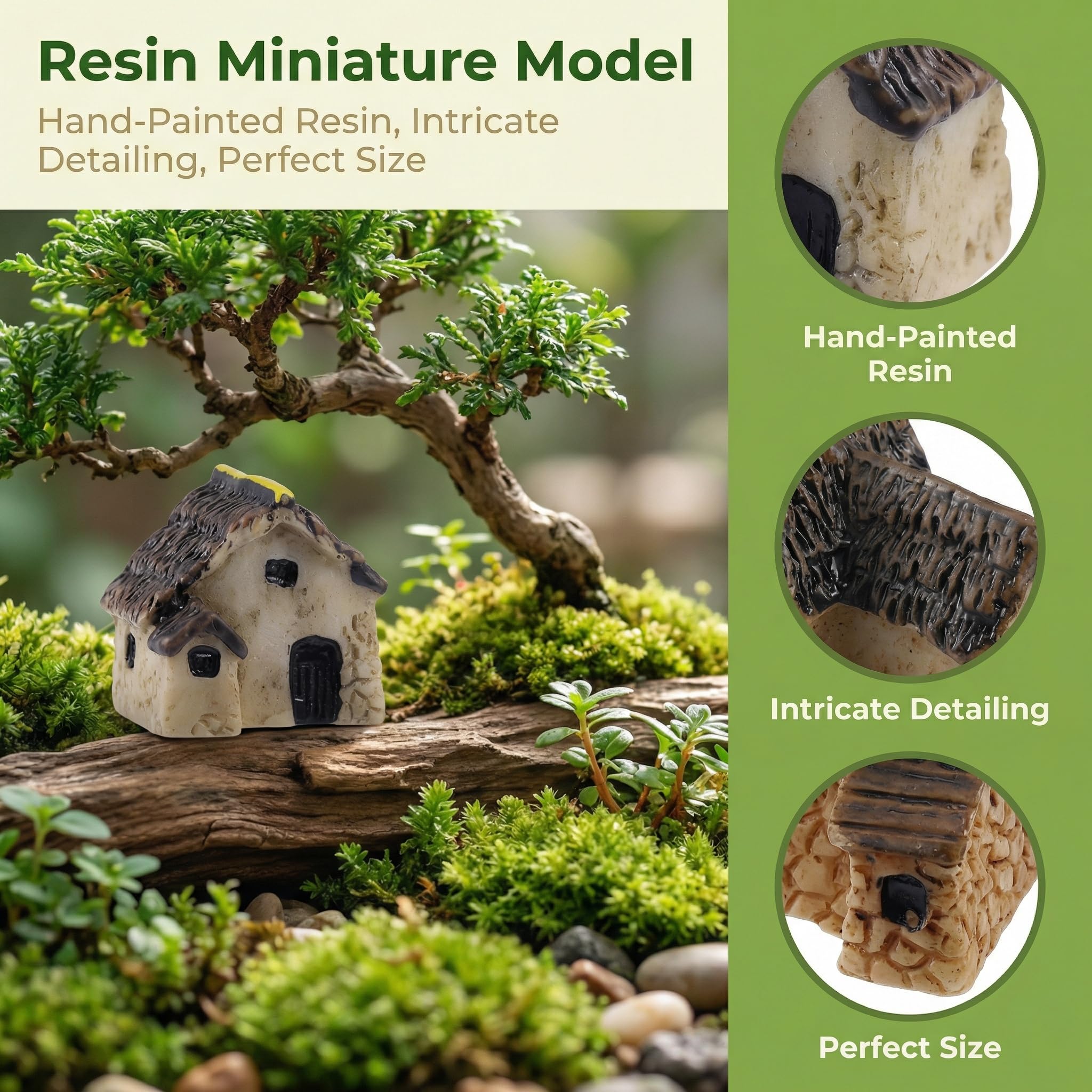 Garneck Miniature Fairy Garden Houses on a desk decoration