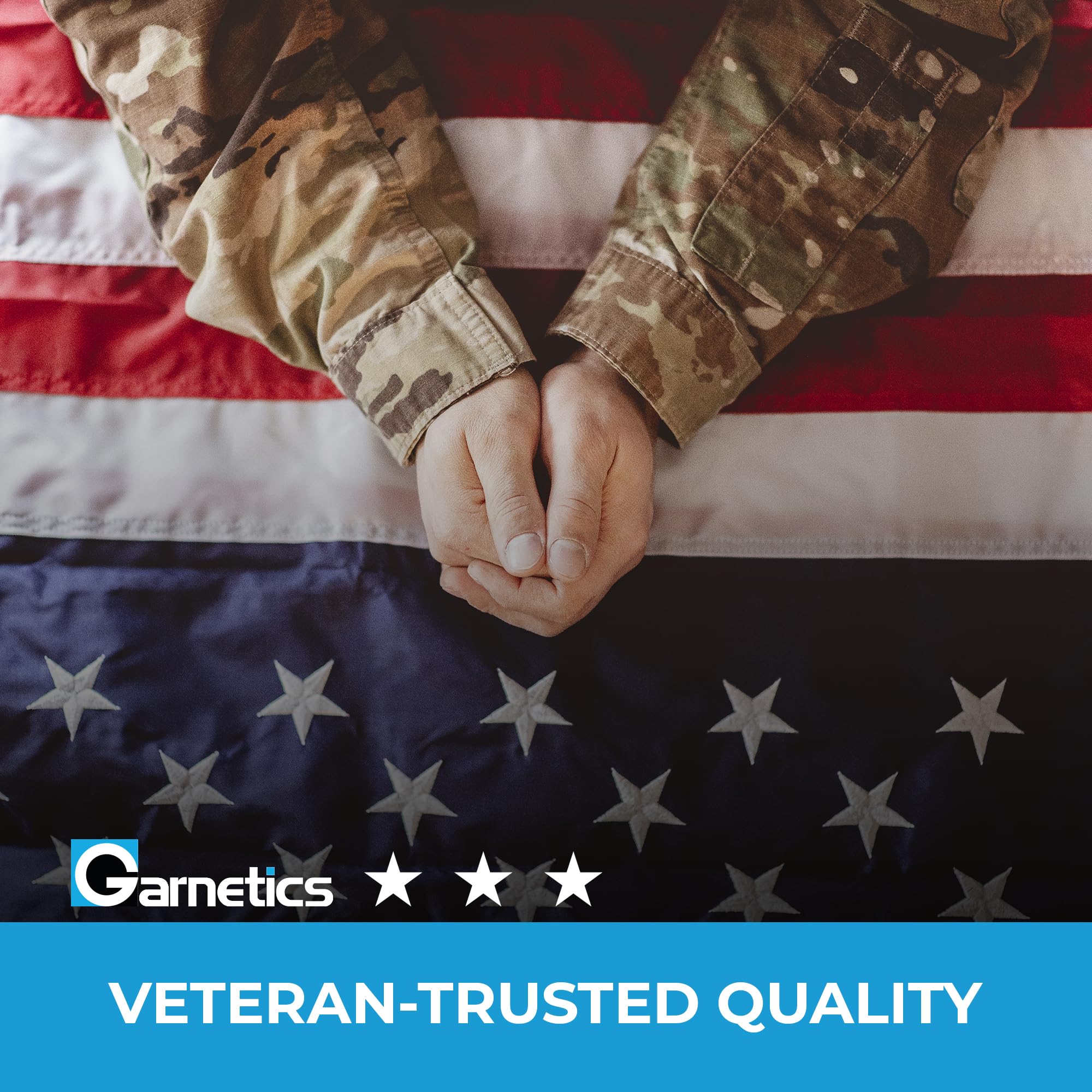 Garnetics American Flag with reinforced nylon header