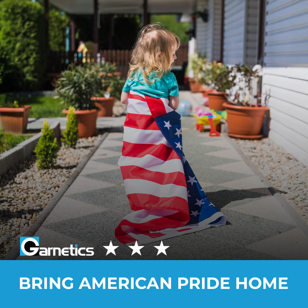 Garnetics Large American Flag folded for storage