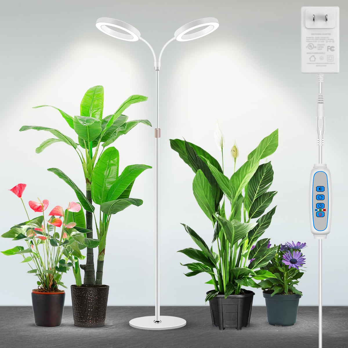 Garpsen Dual-Head Plant Light with 168 LEDs front view