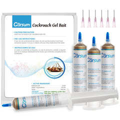 Garsum Cockroach Gel Bait package front view with four 30-gram tubes