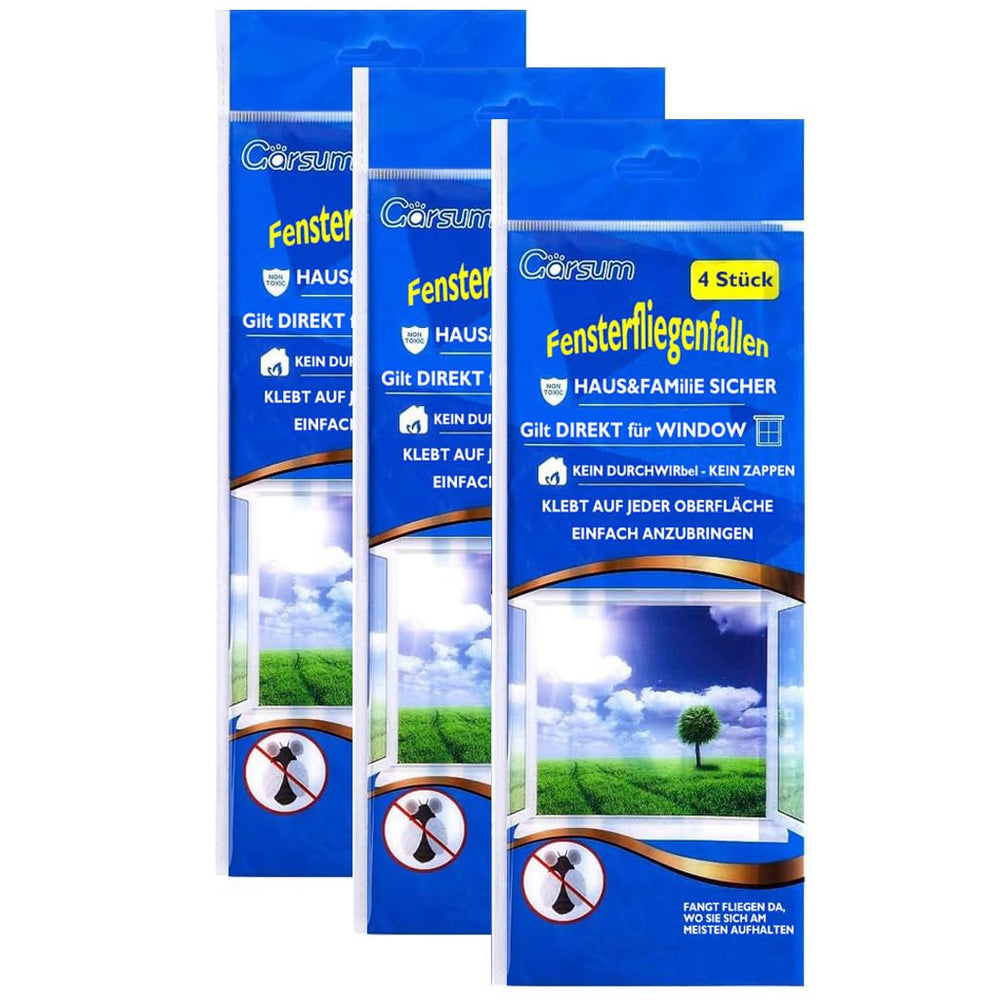 Garsum Window Fly Trap pack of 24 sticky strips front view