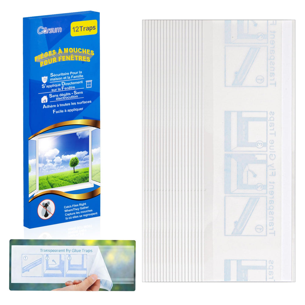 Garsum Window Fly Traps 12-pack packaging front view