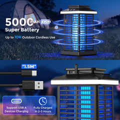 GARUTED Bug Zapper Outdoor in garden setting