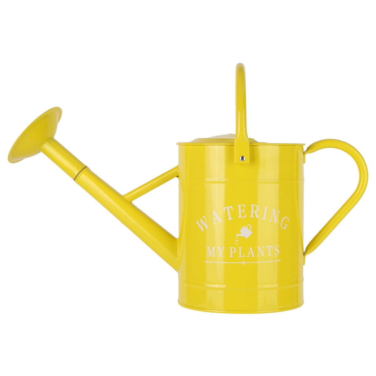 Garutom Galvanized Watering Can front view in yellow